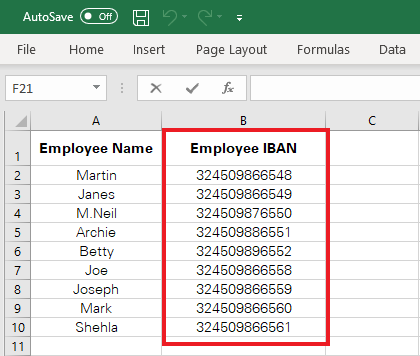 Excel has filtered out the dashes