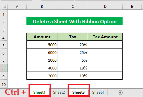 Selecting non-adjacent sheets in a workbook using Shift