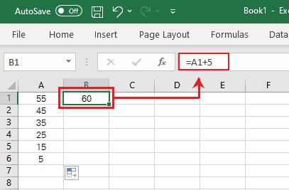 Setting up a relative reference in Excel