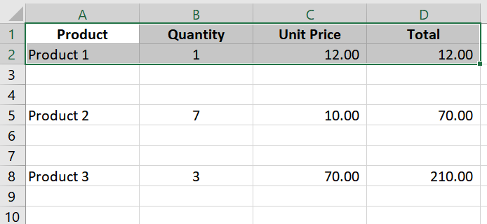 How to Hide Blank Rows in Excel