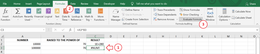 How to access "Evaluate Formula" option in Excel