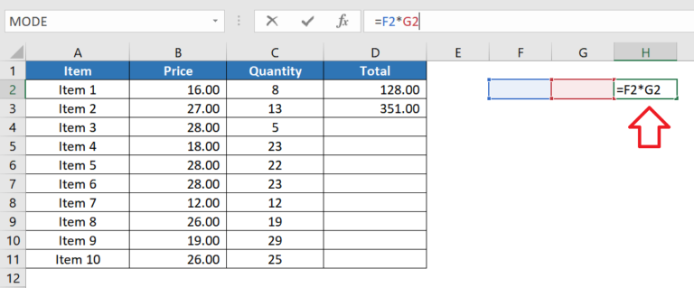 How to Anchor a Cell in Excel (Also Multiple Cells)