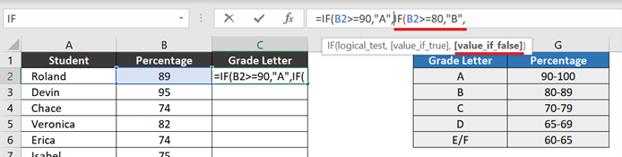 Example of how a second condition is added in a multiple IF statement