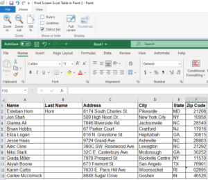 How to Save an Excel Table As an Image