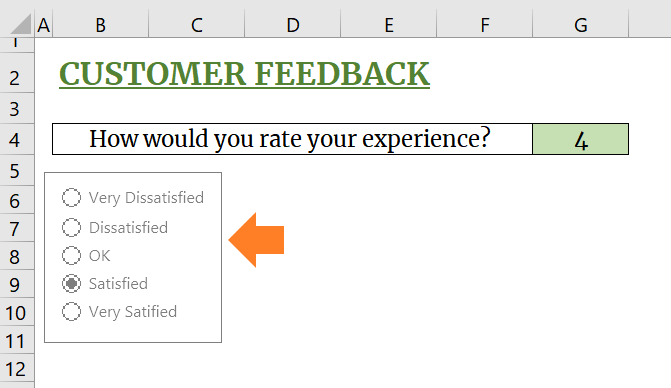 Drag the mouse over the option buttons to group. 