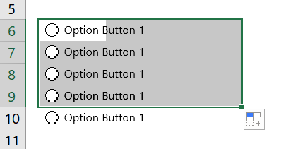 Sample output after dragging the Fill Handler down. 