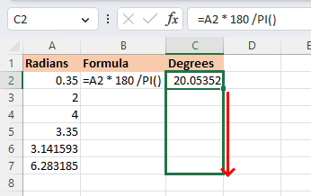 Apply formula to multiple cells