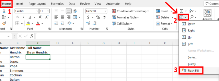 How to Combine First and Last Name in Excel
